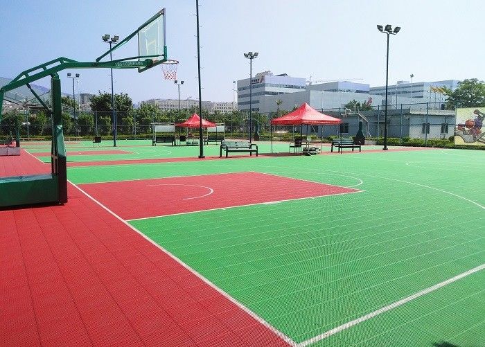 Portable Basketball Court Flooring , Oxidation Resistance Modular Sports Flooring